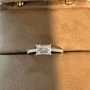 Emerald-Cut Diamond Engagement Ring + Matching Band (GIA Certified)